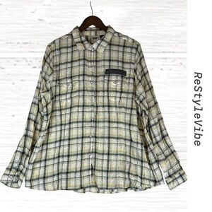 HARLEY-DAVIDSON Women’s Size 2XL 2X Shirt Top Blouse Plaid Long Sleeve NWT NEW